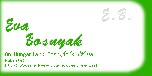 eva bosnyak business card